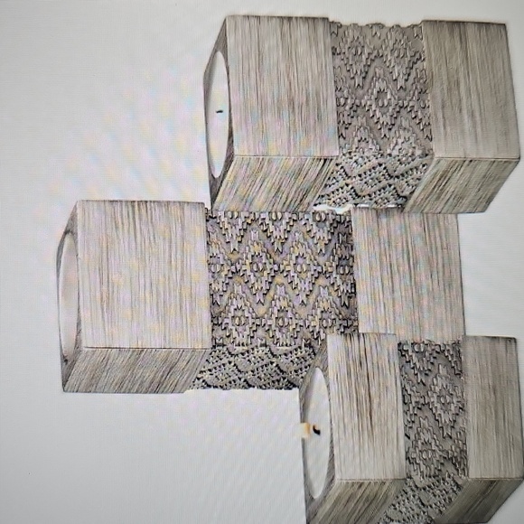 Elegant Gray Tealight Candle Holder Set Of 3 Silver New Three Sizes - Picture 2 of 13